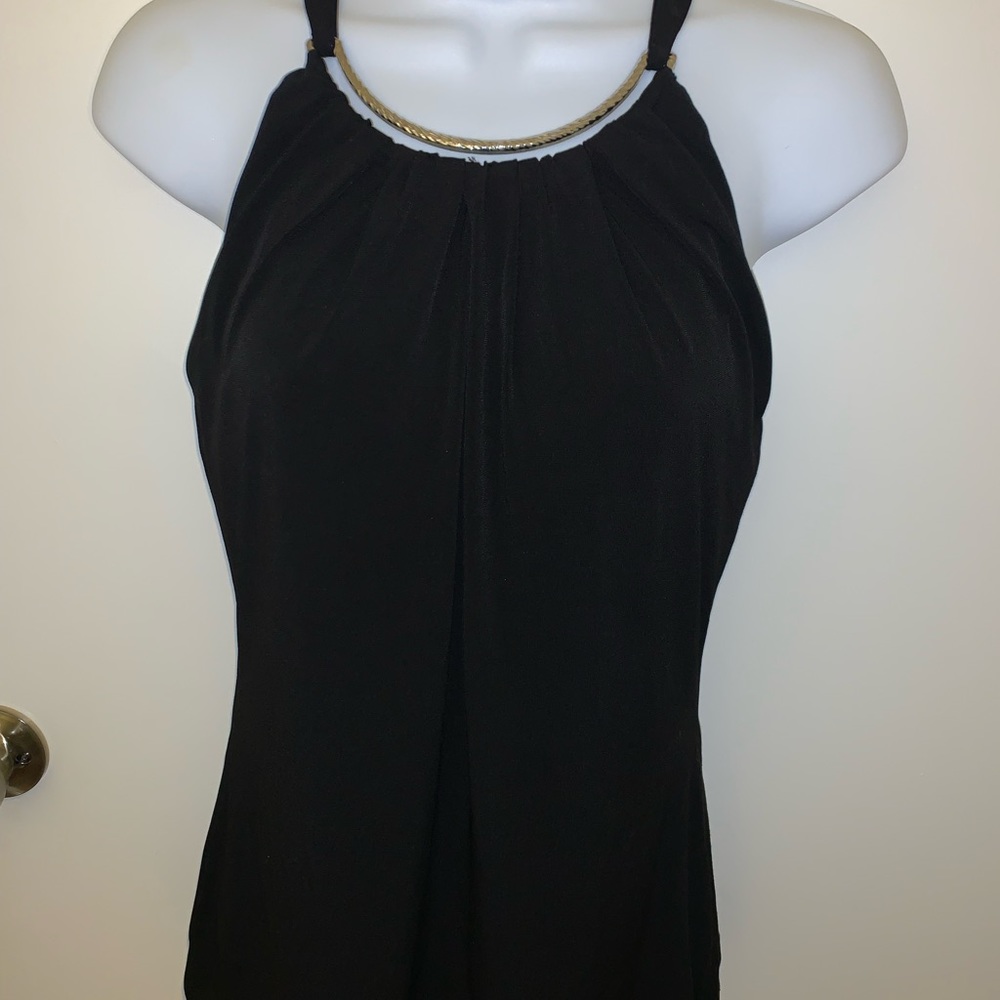 Caché black sleeveless blouse. Size S.
